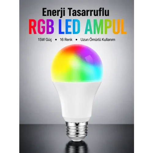 Mey İthalat® Enerji Verimli Akıllı LED Ampul, Uzaktan Kontrol Özellikli