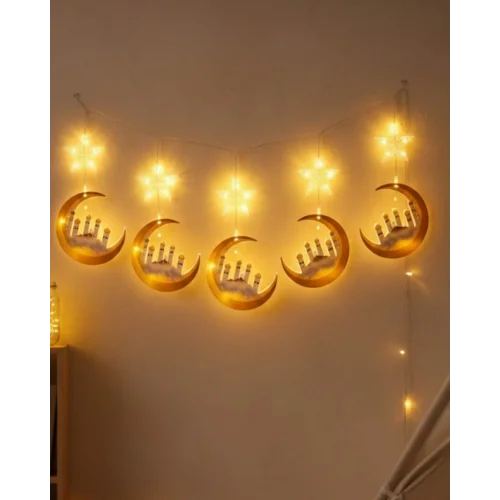 Mey İthalat® Ev İçi Ramazan LED Aydınlatma Saçağı 3 Metre Şık Tasarım