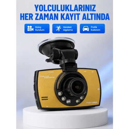 Mey İthalat® Full HD Araç Kamerası G Sensor Gece Görüşlü Dash Cam