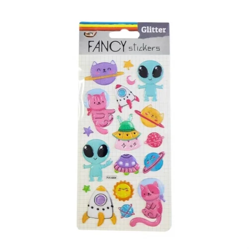 Mey İthalat® Glitter Sticker Uzay