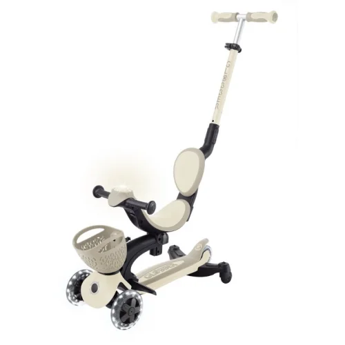 Mey İthalat® Globber Go Up Baby 360 Işıklı Scooter Koyu Bej
