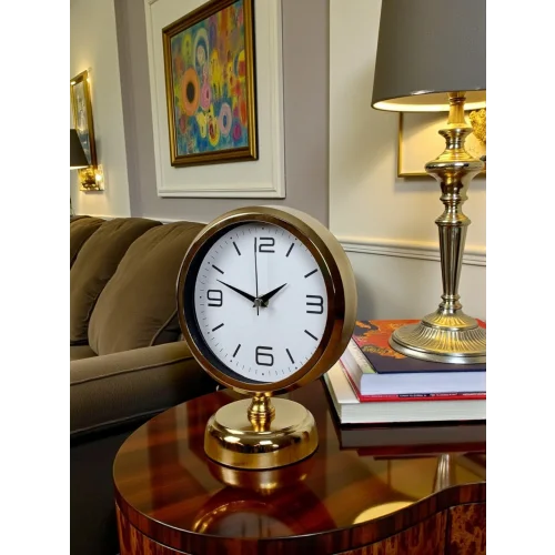 Mey İthalat® Golden Touch 25 x 20 Gold Metal Masa Saati