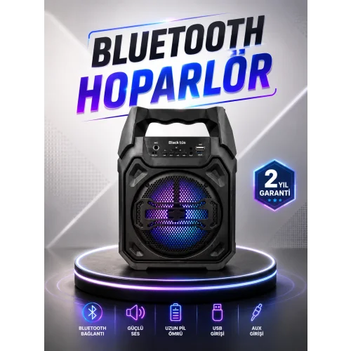 Mey İthalat® Güçlü ve Şarj Edilebilir Bluetooth Hoparlör 6.5 İnç
