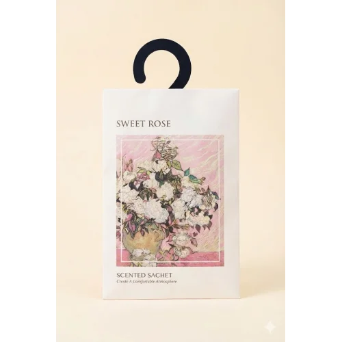 Mey İthalat®  GÜL  Dolap ve Çekmece Kokusu –1 ADET Askılı Koku Poşeti,  Uzun Ömürlü Koku