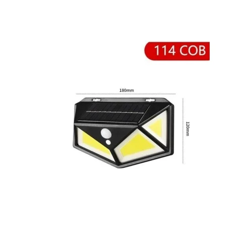 Mey İthalat® Hareket Sensörlü Bahçe Lambası 114 Led 3 Mod