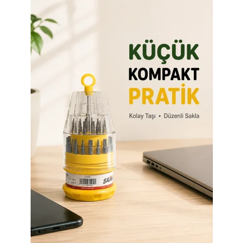 Mey İthalat® Hassas Tornavida Seti Kaymaz Saplı Elektronik Onarım Seti