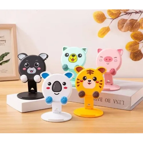 Mey İthalat® Hayvan Figürlü Masaüstü Telefon Standı 5 Model