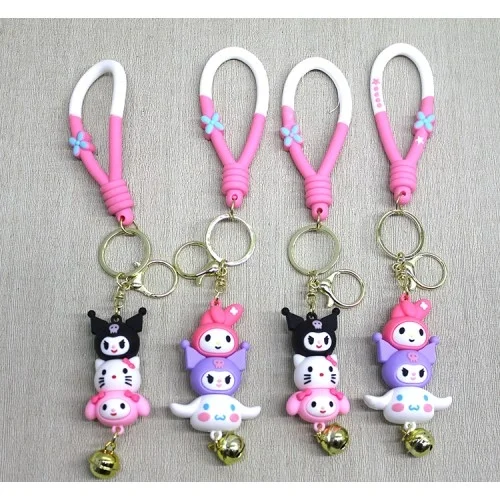 Mey İthalat® Hello Kitty Ve Arkadaşları Silikon Anahtarlık