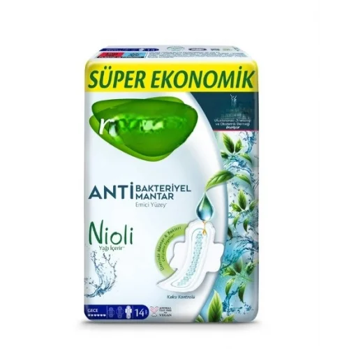 Mey İthalat® Hijyen Max Süper Eko Gece Ped 14 Adet