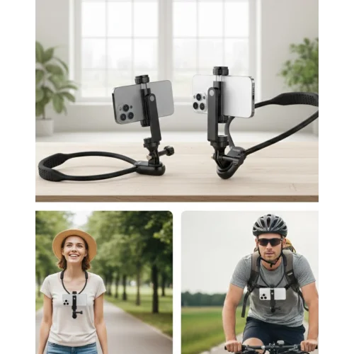 Mey İthalat® Hızlı Tak Çıkar Özellikli Boyun Askılı Telefon Sabitleyici