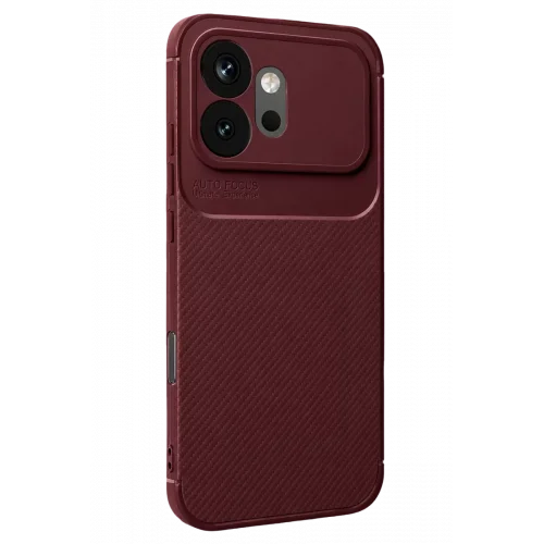 Mey İthalat® Huawei Honor 600 Auto Focus Karbon Kapak - Bordo