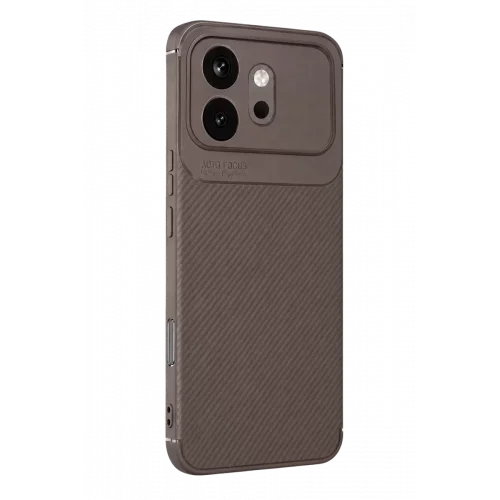 Mey İthalat®  Huawei Honor 600 Auto Focus Karbon Kapak - Gri