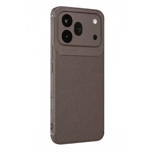 Mey İthalat®  Huawei Honor 600 Pro Auto Focus Karbon Kapak - Gri