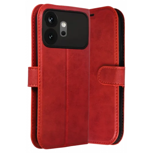 Mey İthalat®  Huawei Honor 600 Trend S Plus Kapaklı Kılıf - Kırmızı