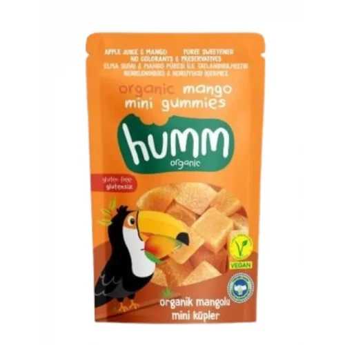 Mey İthalat® Humm Organik Glutensiz Vegan Mangolu Mini Küpler 30 Gr