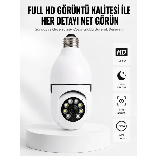 Mey İthalat® İki Yönlü Ses Destekli Full HD Akıllı Kamera Yeni Nesil