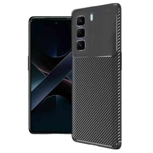 Mey İthalat®  İnfinix Hot 50 Pro Plus 4G Auto Focus Karbon Kapak - Siyah
