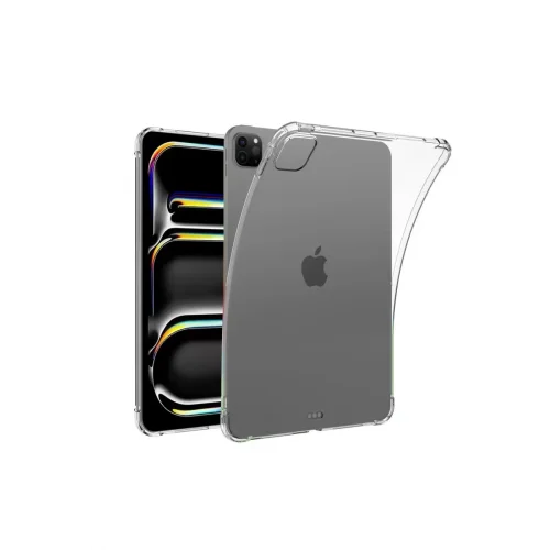 Mey İthalat® iPad Pro 11 (2024) Kılıf Anti Shock Tablet Silikon - Şeffaf