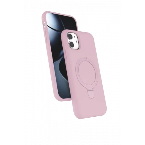 Mey İthalat®   iPhone 11 Regal Magsafe Standlı Kapak - Açık Pembe