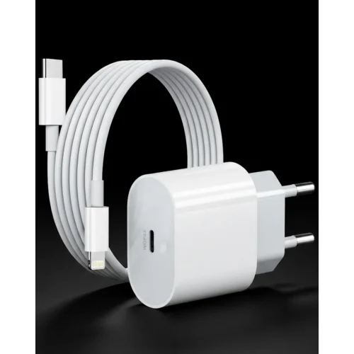 Mey İthalat® iPhone 14 13 12 11 Uyumlu 20W Hızlı Şarj Adaptörü Lightning Kablo Seti