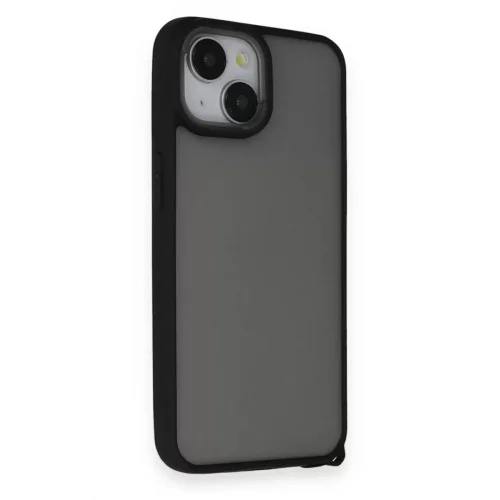 Mey İthalat®   iPhone 14 Kılıf Elegant Kapak - Siyah