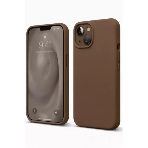 Mey İthalat®   iPhone 14 Kılıf First Silikon - Kahverengi