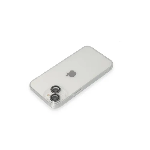 Mey İthalat®  iPhone 14 Kılıf Luko Lens Silikon - Siyah