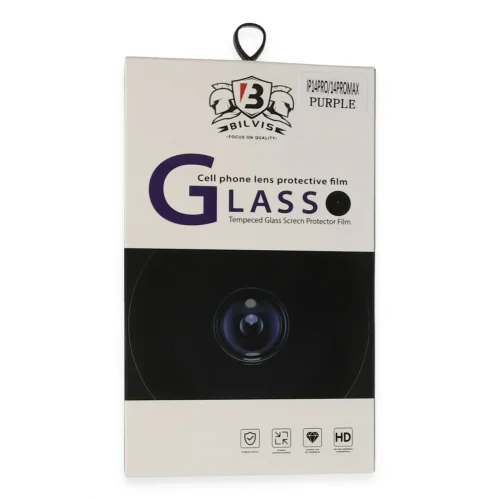 Mey İthalat®   iPhone 14 Pro Max Bilvis Titan Kamera Lens - Derin Mor