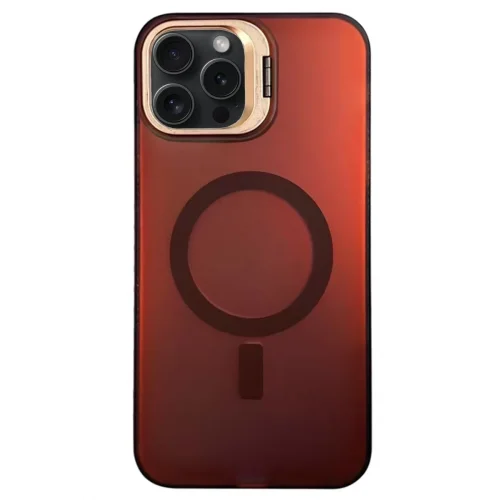 Mey İthalat®  iPhone 14 Pro Max Primera Magsafe Standlı Kapak - Bordo