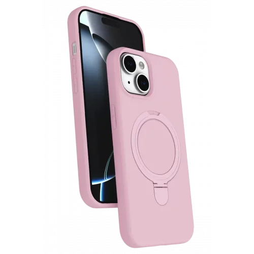 Mey İthalat®   iPhone 14 Regal Magsafe Standlı Kapak - Açık Pembe