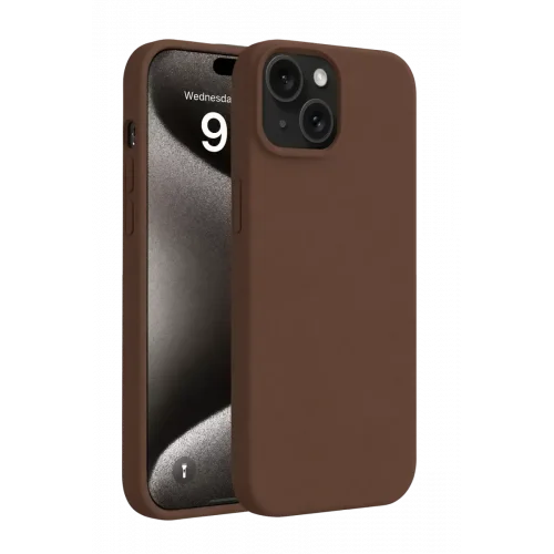 Mey İthalat®   iPhone 15 Kılıf First Silikon - Kahverengi