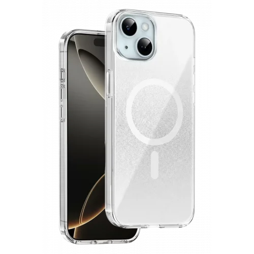 Mey İthalat®   iPhone 15 Sora Simli Magsafe Kapak - Beyaz