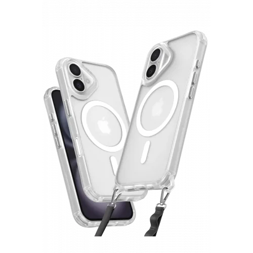 Mey İthalat®   iPhone 16 Plus Kılıf Enka Magsafe Silikon Kılıf - Şeffaf
