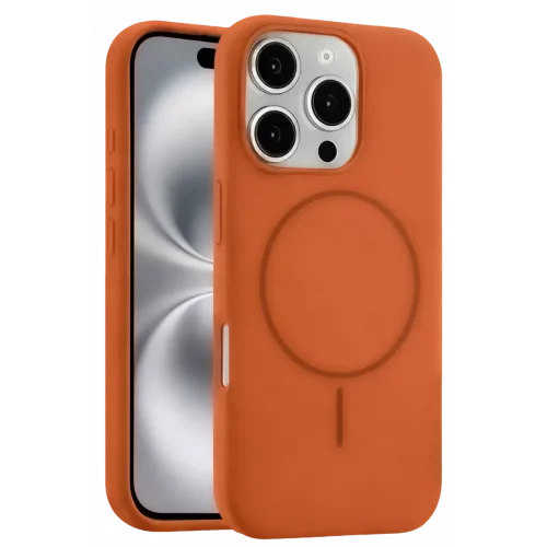 Mey İthalat® iPhone 16 Pro Kılıf Jully Magsafe Kapak - Turuncu