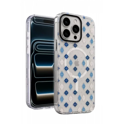 Mey İthalat®   iPhone 16 Pro Max Desina Magsafe Kapak - Desen 4