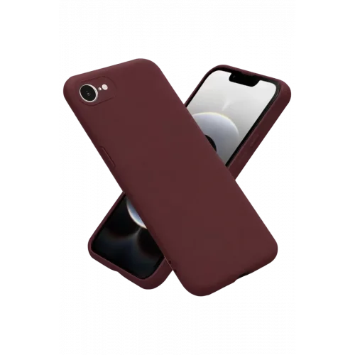 Mey İthalat® iPhone 16E Kılıf First Silikon - Bordo
