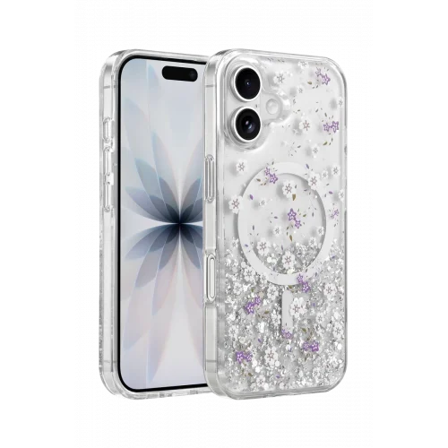 Mey İthalat®   iPhone 17 Misk Simli Magsafe Kapak - Desen 2