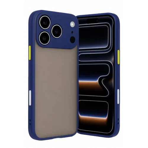 Mey İthalat®   iPhone 17 Pro Max Kılıf Montreal Silikon Kapak - Lacivert