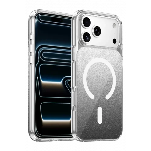Mey İthalat®   iPhone 17 Pro Max Sora Simli Magsafe Kapak - Siyah