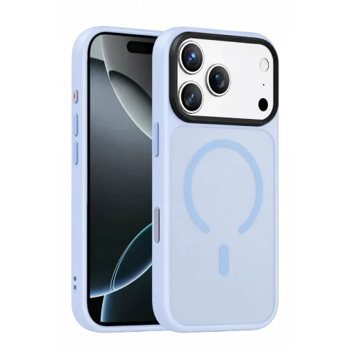 Mey İthalat®   iPhone 18 Pro Megane Magsafe Kapak - Sierra Blue