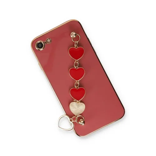 Mey İthalat®   iPhone 7 Kılıf Esila Silikon - Kırmızı