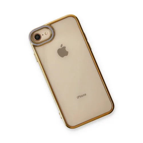 Mey İthalat®  iPhone 7 Kılıf Liva Lens Silikon - Lila