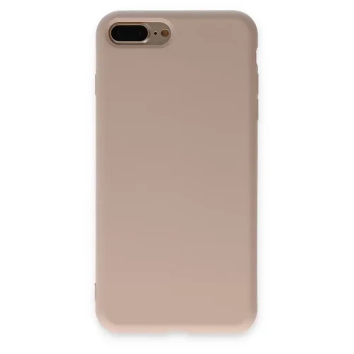 Mey İthalat®   iPhone 7 Plus Kılıf Nano içi Kadife Silikon - Pudra