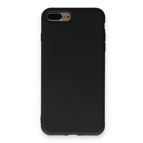 Mey İthalat®   iPhone 7 Plus Kılıf Nano içi Kadife Silikon - Siyah
