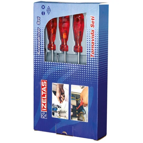 Mey İthalat® İzeltaş 4120 Yıldız Tornavida Seti 6 Parça Kraft