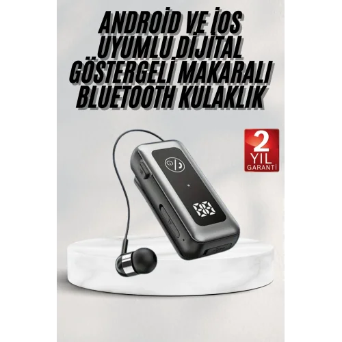 Mey İthalat® Kablolu Kulak İçi 5.2 Makaralı Titreşimli Bluetooth Kulaklık