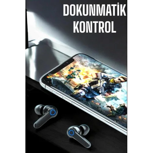 Mey İthalat® Kablosuz Bluetooth Kulaklık Dokunmatik Kontrol Uzun Pil Ömrü