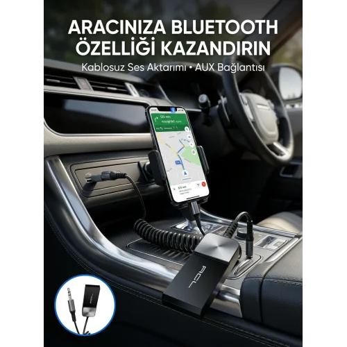 Mey İthalat® Kablosuz Müzik Aktarımı Sağlayan USB AUX Adaptörü