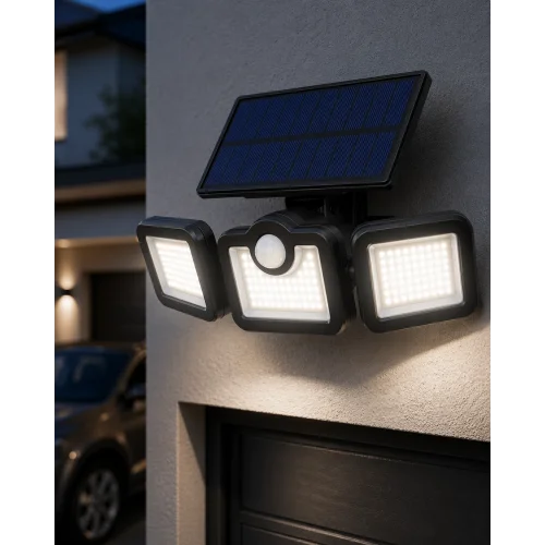 Mey İthalat® Kablosuz Solar Projektör Hareket Sensörlü Dış Cephe Lambası