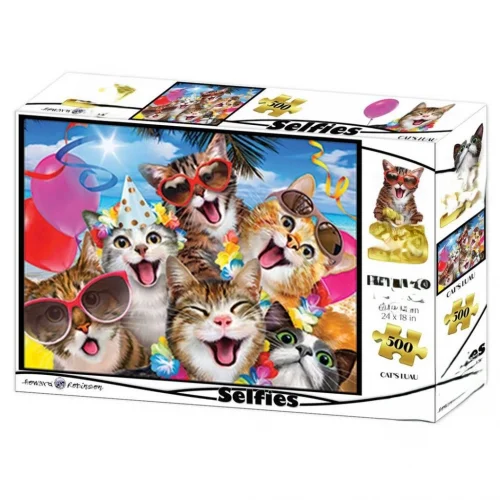 Mey İthalat® Kediler Partide 500 Parça Yetişkin Puzzle